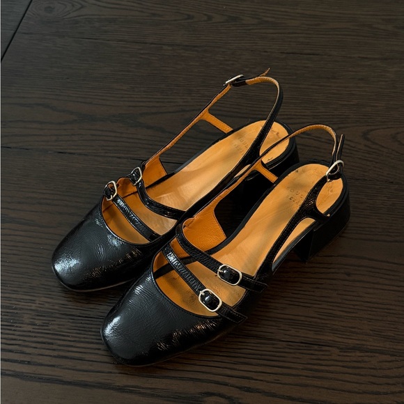 Sezane Black Leather Paula Babies - Picture 6 of 6
